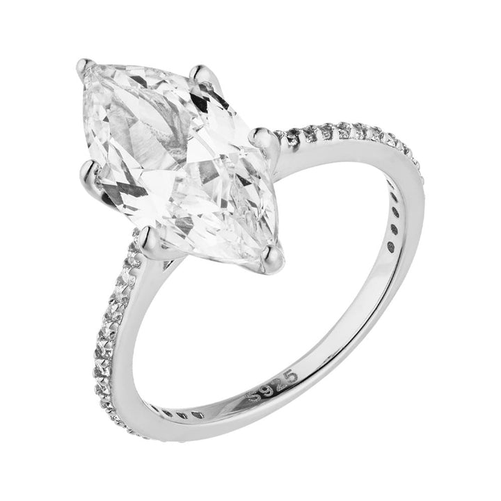 Damen Ring in Marquise Form aus Echtsilber