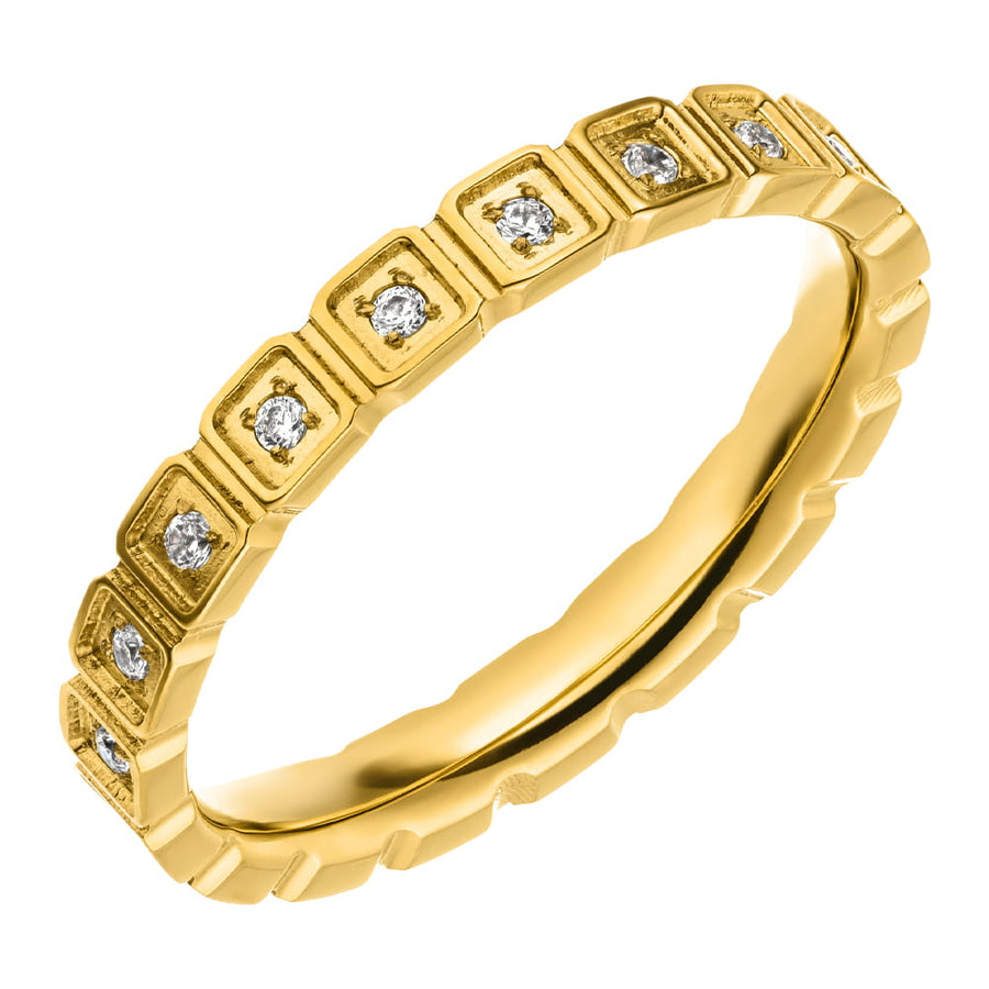 Zirkonia Ring wasserfest Glitzer Steinchen Damen