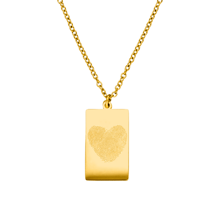 Halskette mit personalisierter Fingerabdruck Gravur 