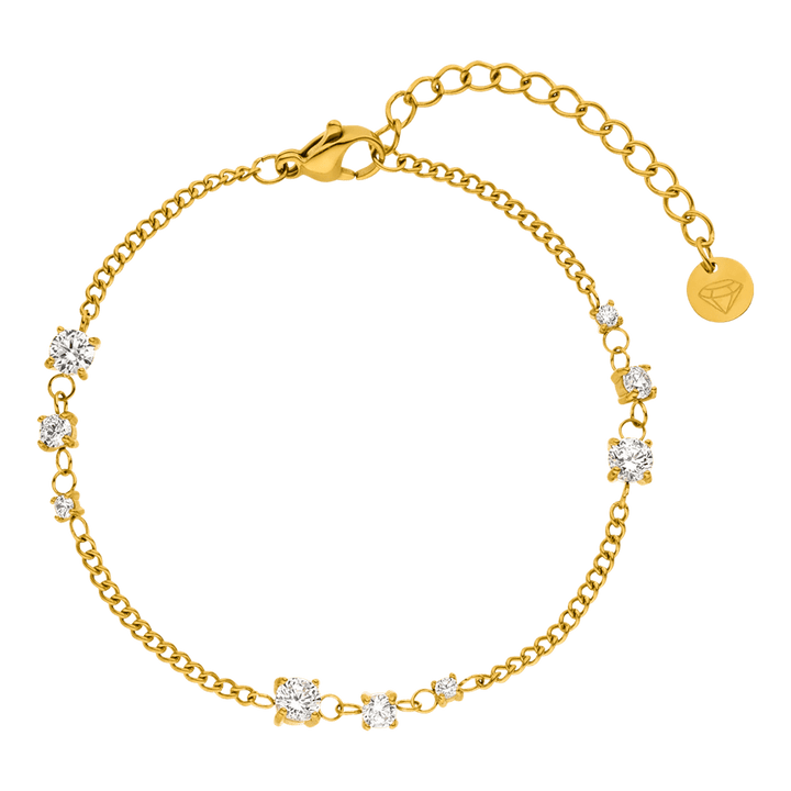 wasserfestes Armband 18K vergoldet mit Zirkonia Steinchen 