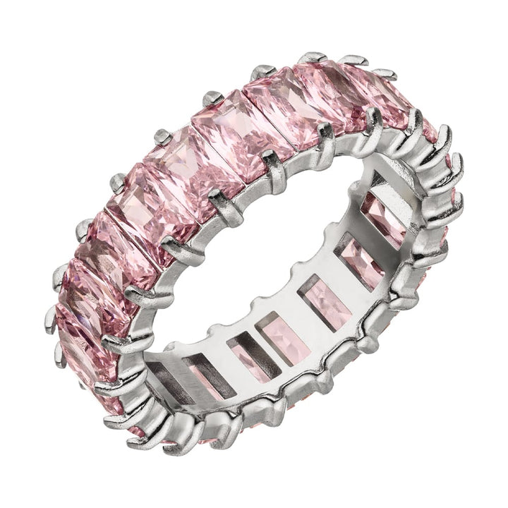 Glitzer Ring Rosa Steinchen Pink Silber wasserfest