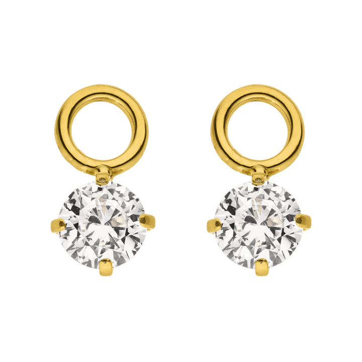Charms für Piercings Titan 18K vergoldet Glitzer
