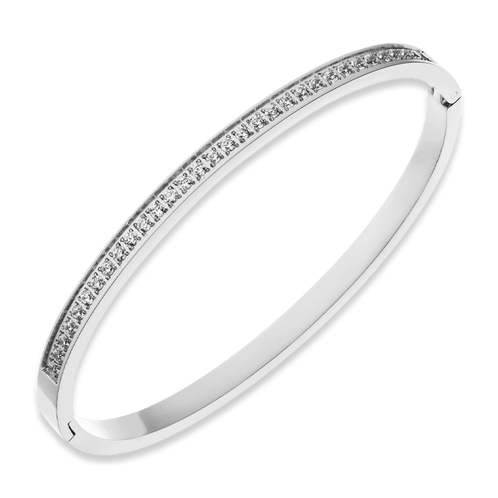 Armreif Zirkonia Silber Iced Out dünn Damen wasserfest