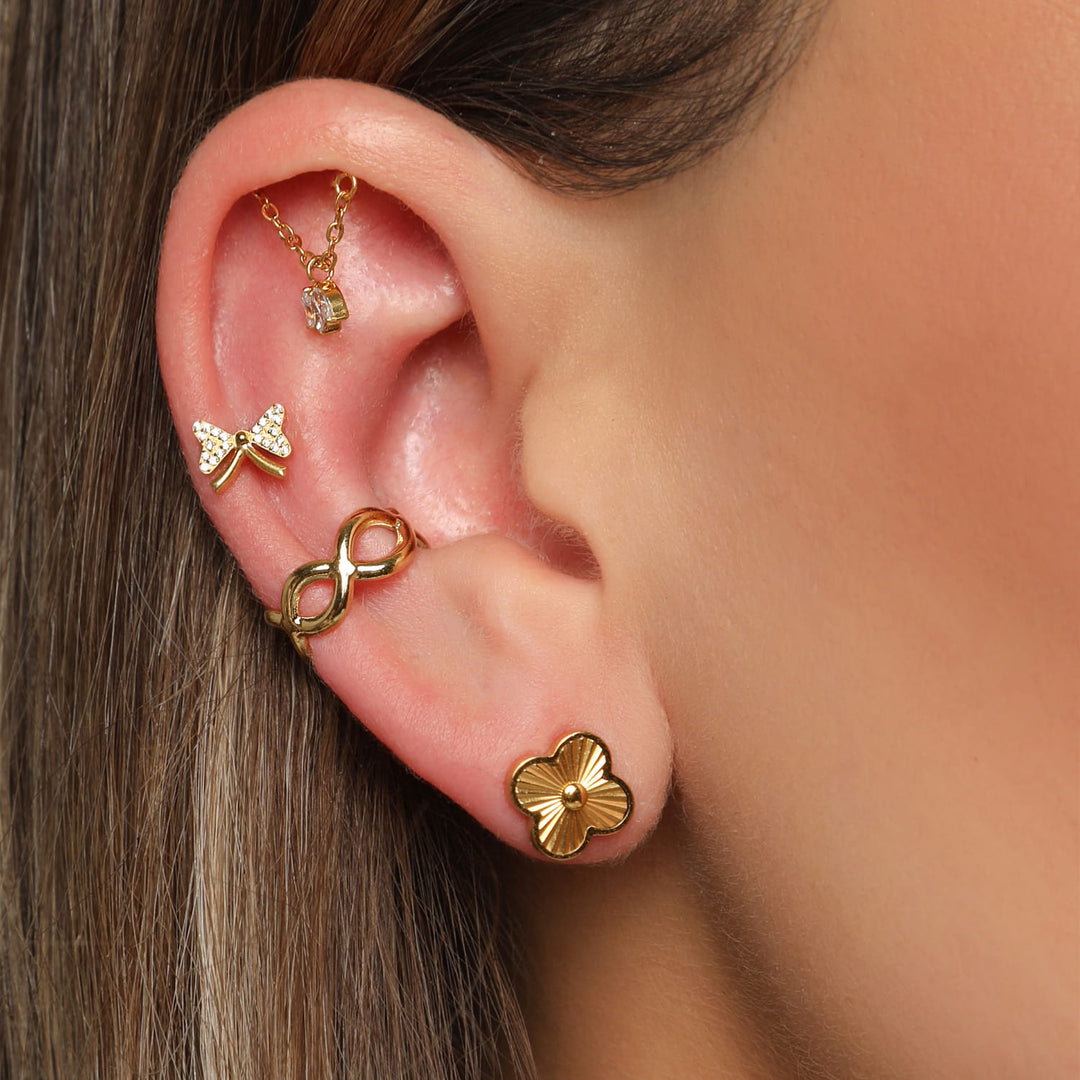 Shine Clover Earrstecker | 18k gold -plated