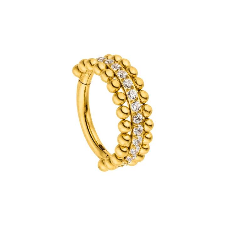 Titan Piercing Glitzer Steinchen Conch Clicker Ring