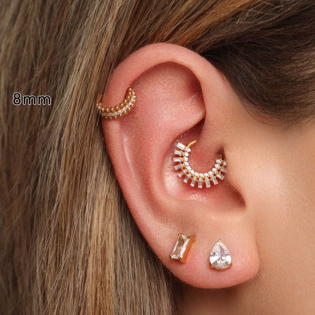 Helix Piercing Ring Clicker Titan 18K vergoldet wasserfest