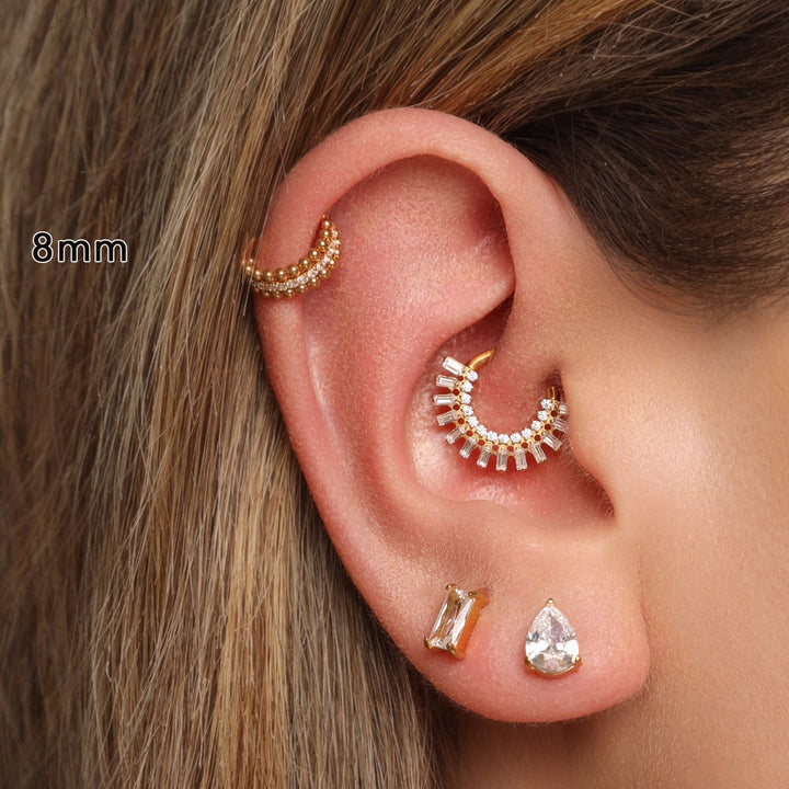 Helix Piercing Ring Clicker Titan 18K vergoldet wasserfest