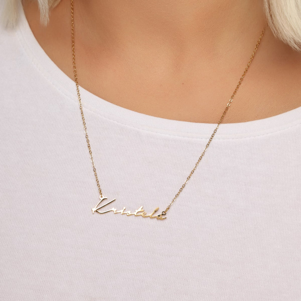 Hochwertige Namenskette Geschenk personalisiert Halskette