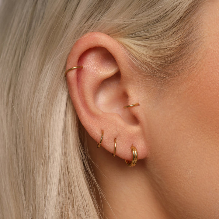 Ohrpiercing Gold Titan 18K vergoldet wasserfest Helix Tragus