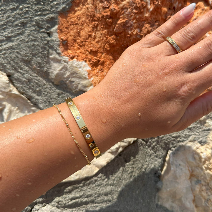Simple Dots Armband | 18K vergoldet