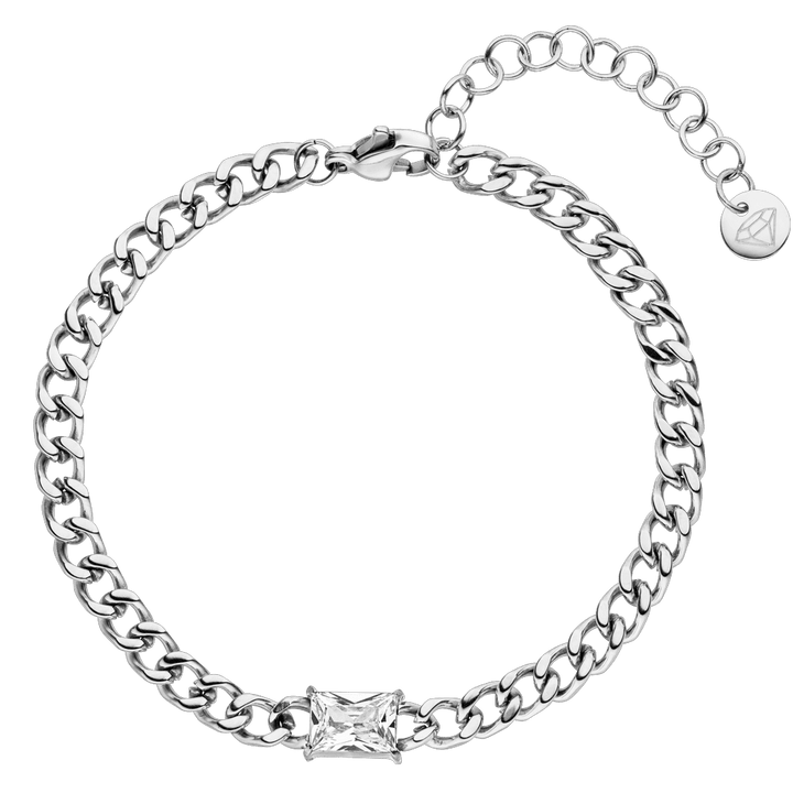 Wasserfestes Armband mit Glitzer Stein Silber Zirkonia