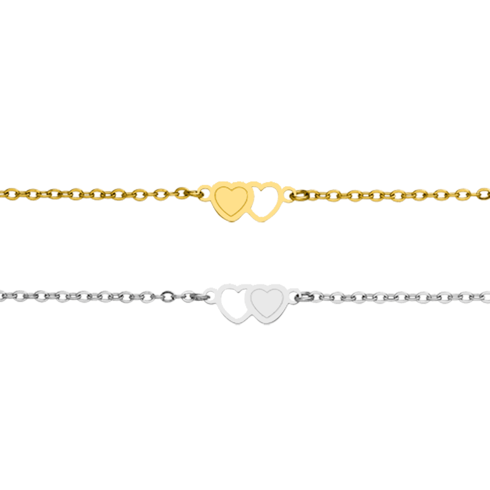 2 Sisters Armbänder Set | 18K vergoldet