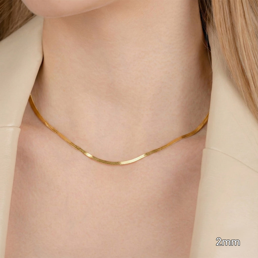 Snake Skin Kette | 18K vergoldet
