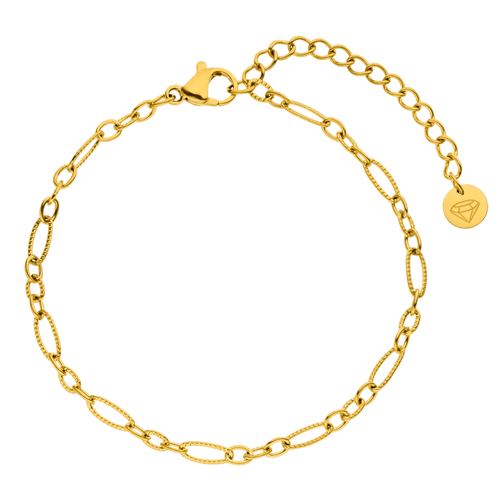 Schlichtes Armband Glieder 18K vergoldet wasserfest Damen