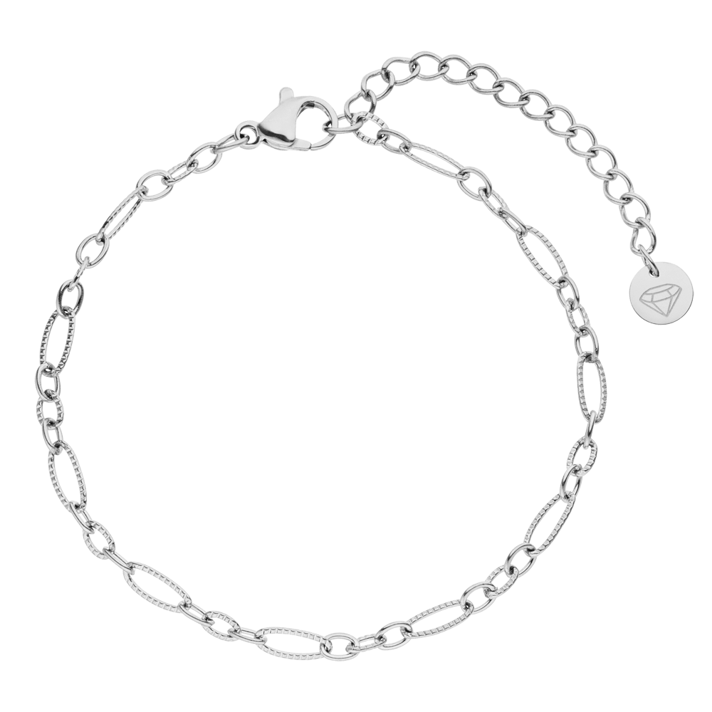 Glieder Armband Silber Edelstahl wasserfest Damen
