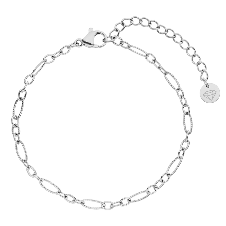 Glieder Armband Silber Edelstahl wasserfest Damen