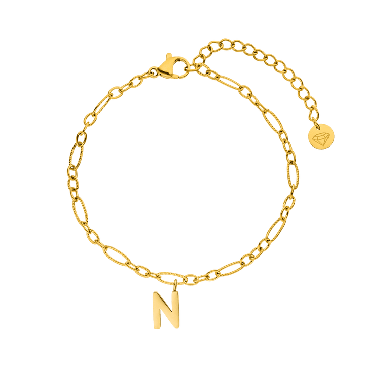 Buchstabe Armband wasserfest Personalisiert Edelstahl individuell