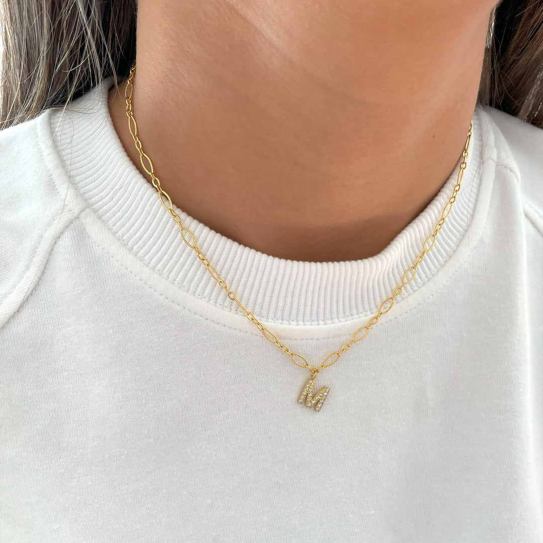 Smooth letter necklace | 18k gold -plated