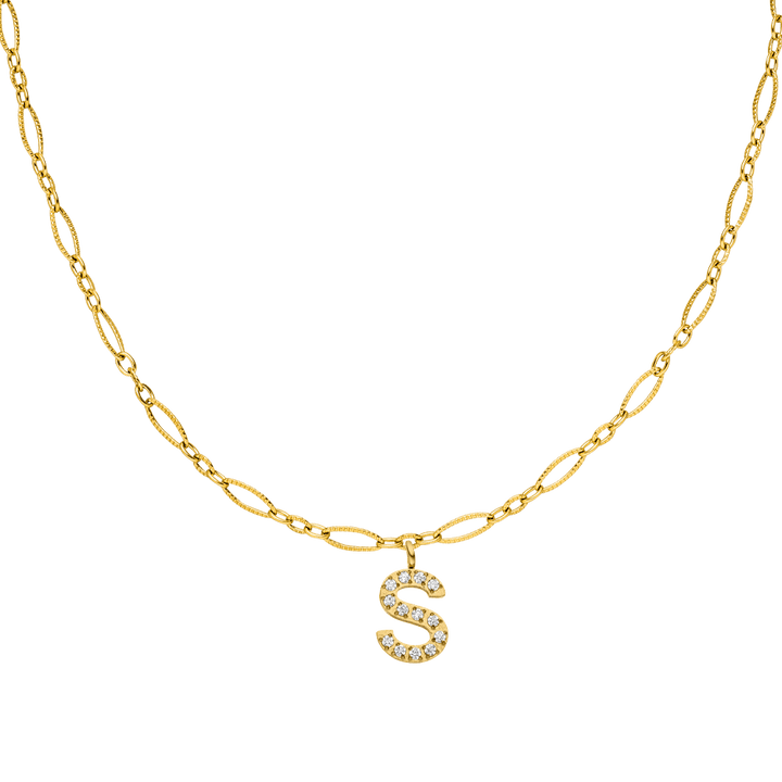 Buchstaben Kette wasserfest personalisiert gold