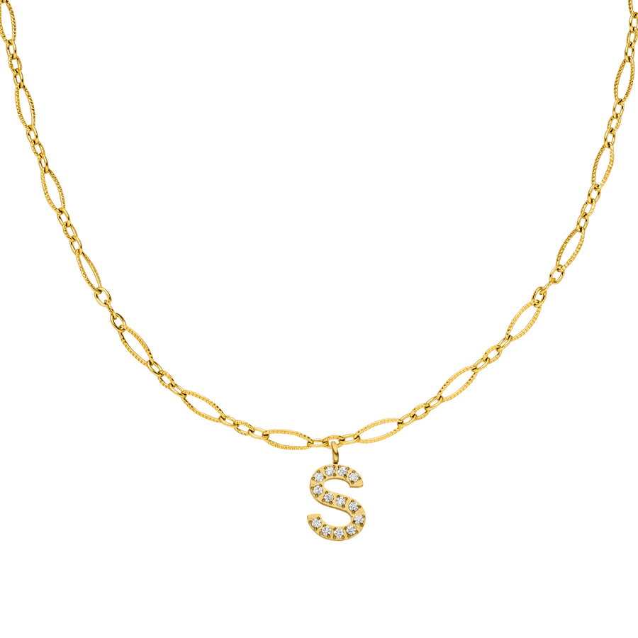 Buchstaben Kette wasserfest personalisiert gold