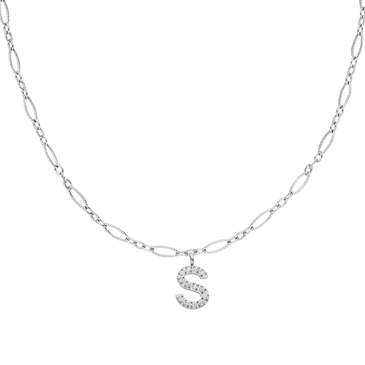 Kette mit einem Buchstaben Silber wasserfest Edelstahl