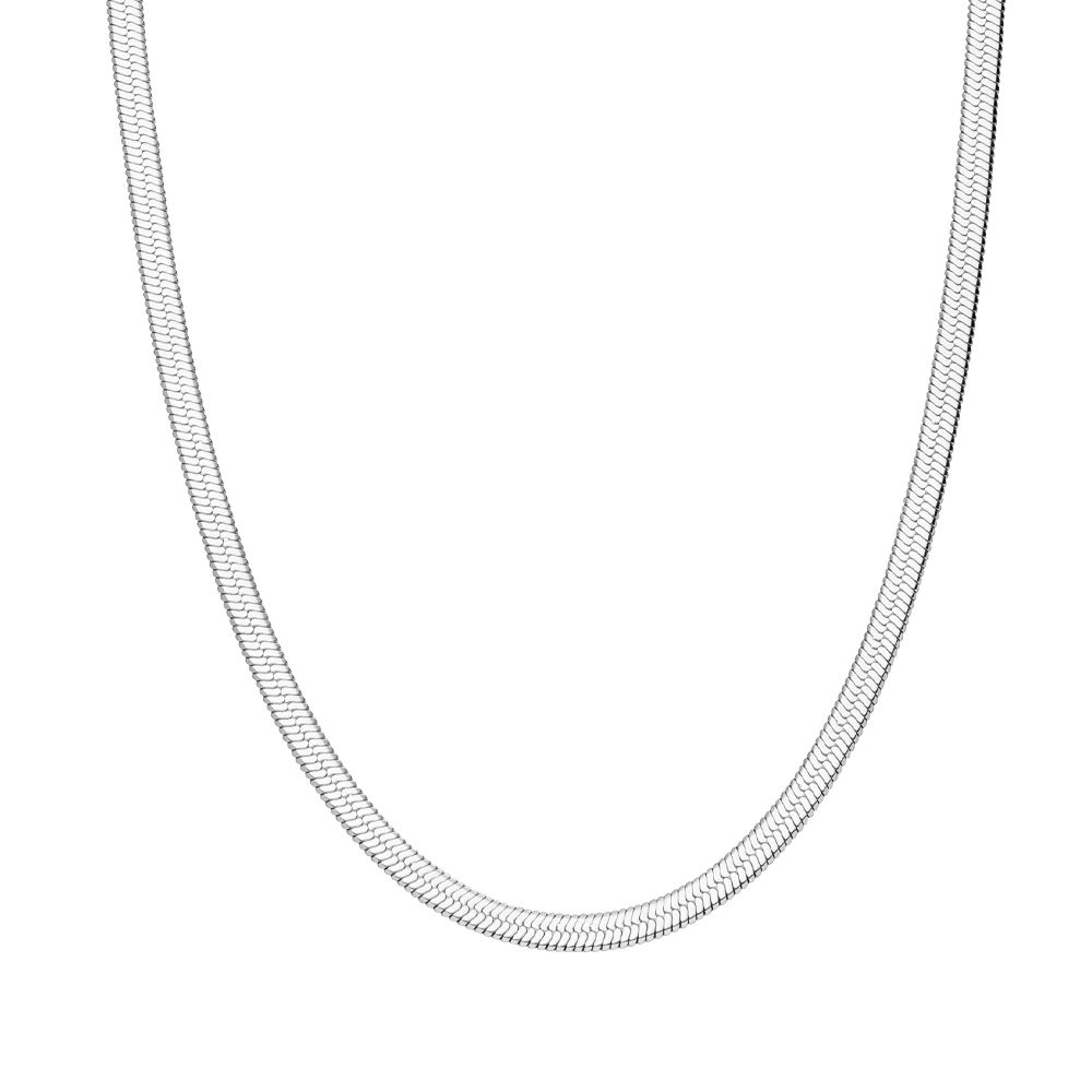 Glatte Sleek Kette Silber wasserfest Schlangenhaut Glieder Kette