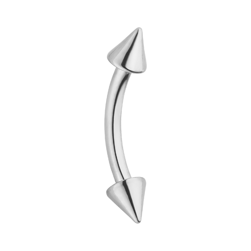Titan Rook Piercing Silber Banane Spitz