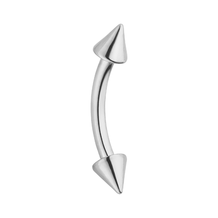 Titan Rook Piercing Silber Banane Spitz