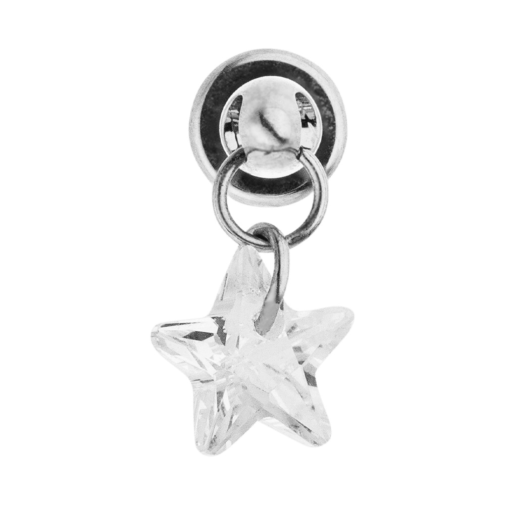Ohr Piercingstecker Titan wasserfest Silber Helix Anhänger