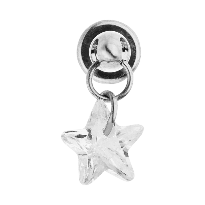 Ohr Piercingstecker Titan wasserfest Silber Helix Anhänger