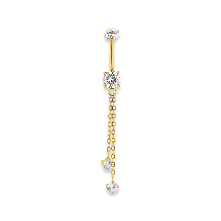 Titan Belly Piercing Glitzer Steine hypoallergen mit Anhänger