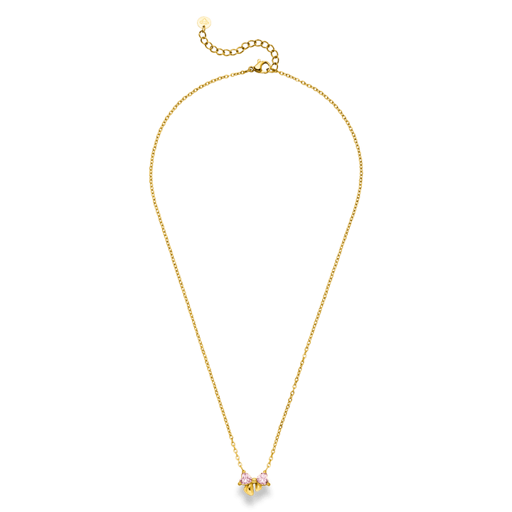 Kette mit Schleife 18K vergoldet wasserfest Edelstahl
