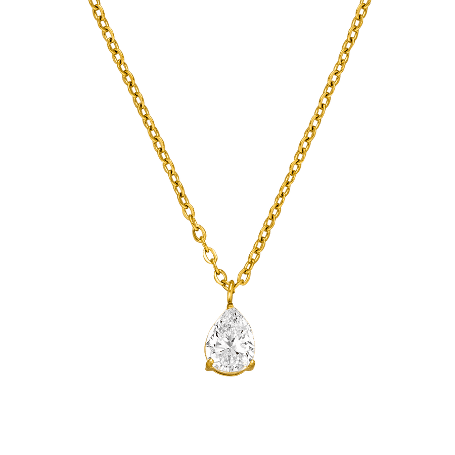 Tear Drop Kette gold Damen wasserfest 18K vergoldet