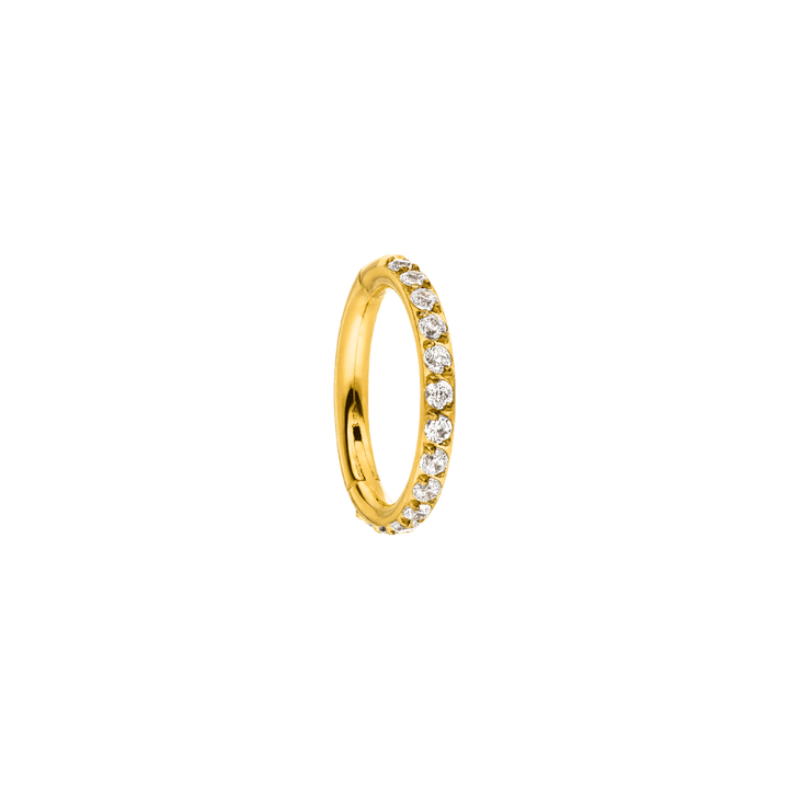 Titan Ohrpiercing wasserfest Zirkonia Steine Glitzer vergoldet