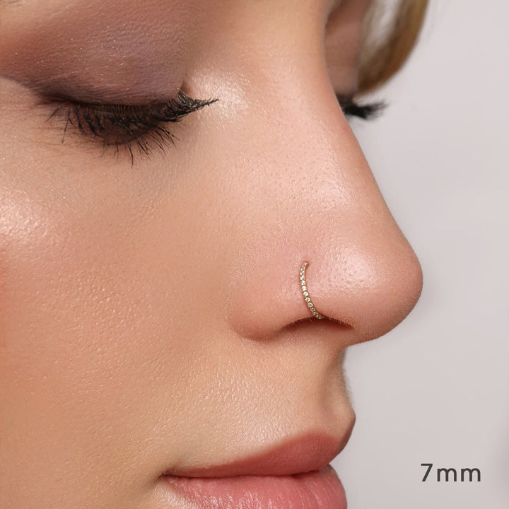 Nasenpiercing Clicker Glitzer Steinchen wasserfest Titan