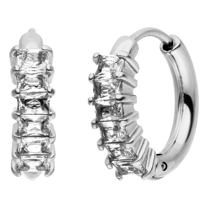 Zircon Hoop Ohrringe | 18K vergoldet