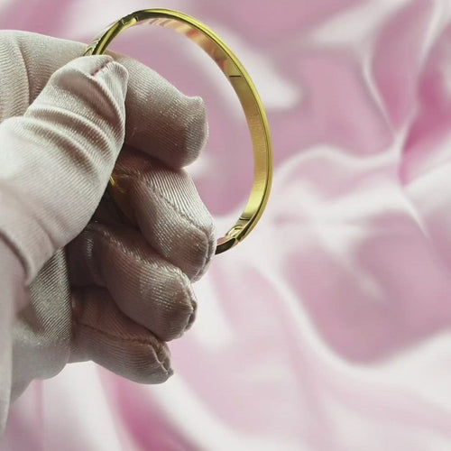 Zirkonia Armreif 18K vergoldet wasserfest für Damen