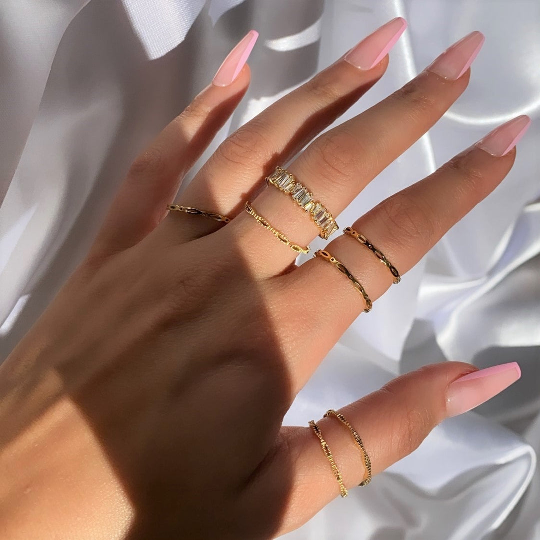 Dezente Ringe gold wasserfest 18K vergoldet dünn