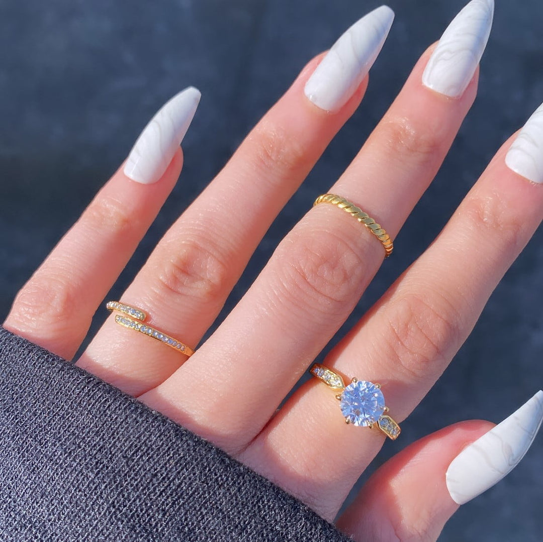 Echtsilberringe Zirkonia 925 Sterling Silber