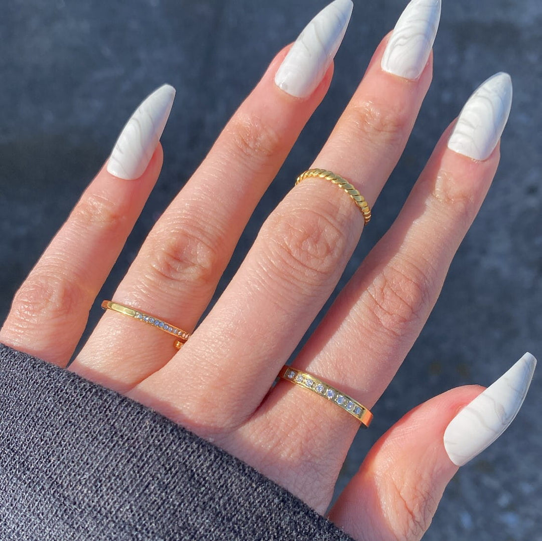Zirkonia Ringe 18K vergoldet wasserfest