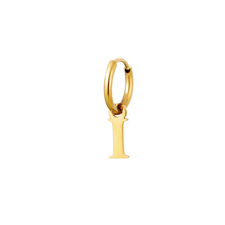 Ohrring mit Buchstabe Gold Edelstahl wasserfest 18K vergoldet