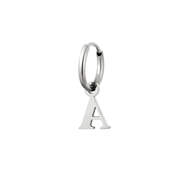 Buchstaben Ohrring Silber Edelstahl wasserfest