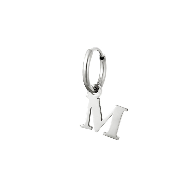Ohrring mit Buchstabe Silber Edelstahl wasserfest