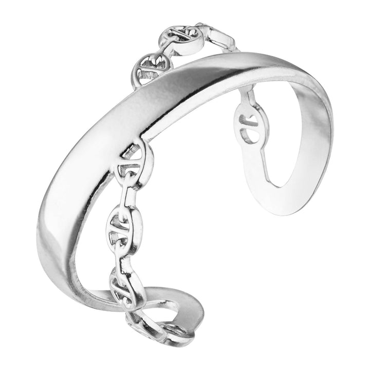 Crossed Ring in Silber wasserfest aus Edelstahl dezent