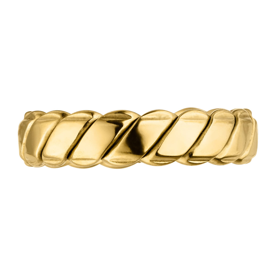 Kordelring 18K vergoldet Fingerring wasserfest
