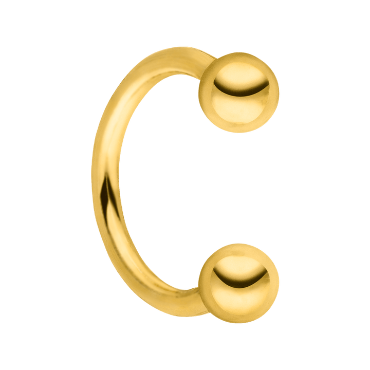 Hufeisen Piercing Chirurgenstahl 14K vergoldet wasserfest