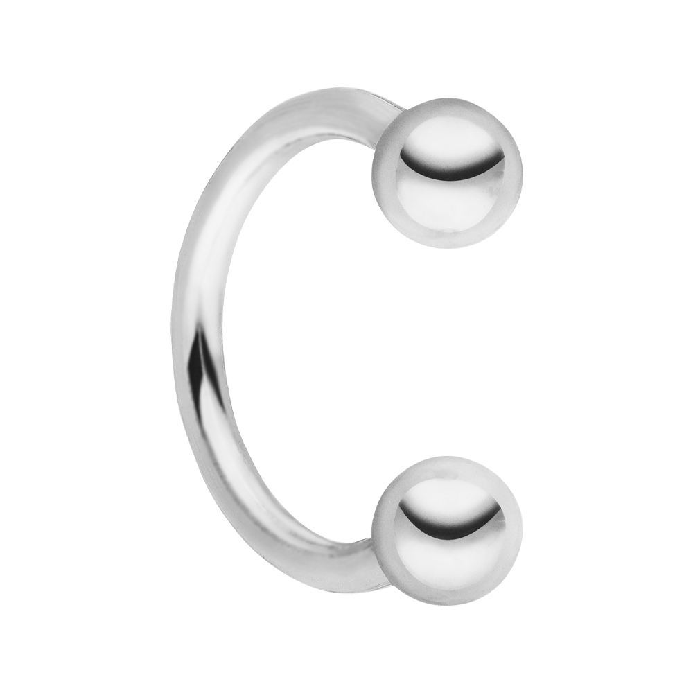 Wasserfestes Ohrpiercing Hufeisen Silber Chirurgenstahl Helix Lobe
