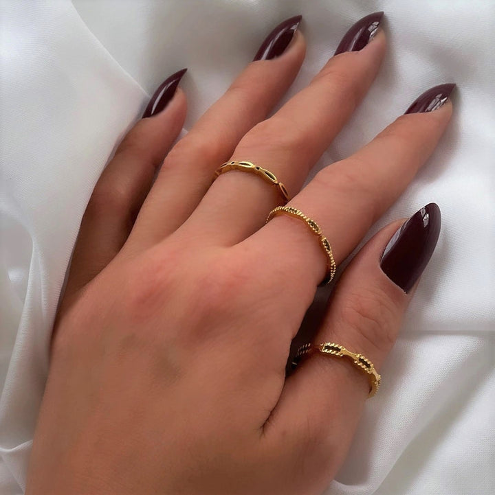 wasserfeste Ringe 18K vergoldet Edelstahl