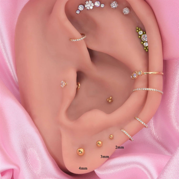 18 Karat vergoldetes Titan Piercing Kügelchen