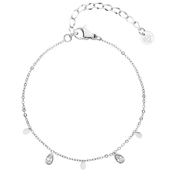 Drops Armband mit Zirkonia Steinchen Silber wasserfest